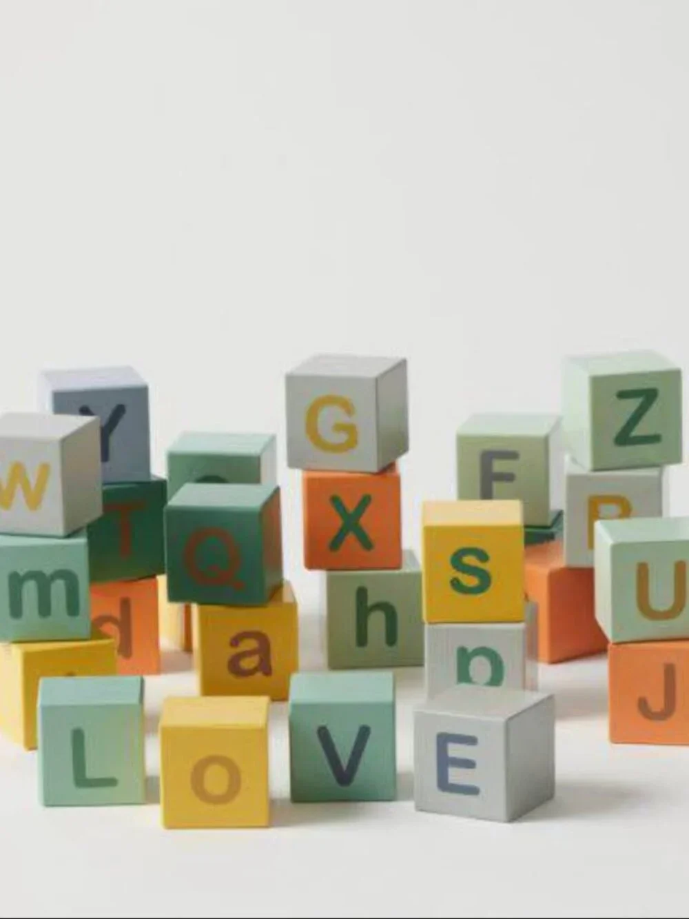 Alphabet Blocks Wood Wooden NEW Christmas Gift Toddler Baby Kids Childs Toy Read